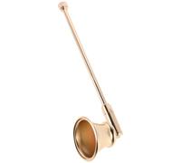 Lurrose Spegnicandele retrò a Campana in Metallo Dorato con Manico Lungo 16,5 Cm, Set 2 Pezzi, Estintore Sicuro per Stoppino, per Tavole a Lume di Candela e Decorazioni Rustiche