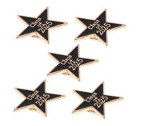 Lurrose Spille da Laurea 5 Pezzi in Lega di Zinco Stella a Cinque Punte, Accessorio Versatile e Resistente per Decorare Abiti e Zaini, Perfette per Laureati