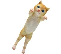 Lurrose Statua di Gatto Decorativa in Resina Resistente, Micro Ornamento Paesaggistico per Giardino e Ufficio, Decorazione per Appendere Vasi di Fiori da Prato e Ambienti Interni