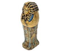 Lurrose Statua Egiziana in Resina Sarcofago Mummia Decorazione Casa Stile Antico Figurina da Collezione per Amanti e Soggiorno