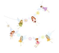 Lurrose Striscione di Compleanno per Decorazioni Floreali Fatate, Set da 2 Pezzi per Feste a Tema Fata e Giardino, Ghirlanda Appesa per Addobbi Compleanno Bambina