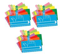 Lurrose Strumenti per la Dislessia per 24 Pezzi Distanziatori per Dita Colorati Ausilio Portatile per la Lettura Guidata Evidenziatore per la Scrittura a Mano e Segnalibro per Studenti