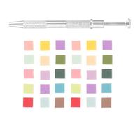 Lurrose Strumento a 4 Punte in Metallo 50 Spugnette Morbide per Unghie da 1 CM, Set per Nail Art e Sfumature Perfette per Uso Professionale e Personale