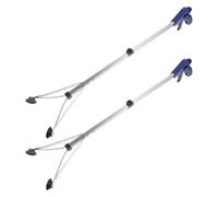 Lurrose Strumento di Presa Pieghevole in Alluminio 83 Cm, Pinza per Raccolta Rifiuti Resistente e Leggera, Set 2 Pezzi per Uso Domestico e Giardinaggio