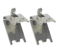 Lurrose Supporti per Ripiani Congelatore in Metallo, 2 Pezzi Clip Quadrate per Mensole Frigorifero, Facili da Installare per Organizzazione Cucina e Conservazione Alimenti