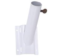 Lurrose Supporto da Parete Angolato in Metallo per Asta Portabandiera, Base Rinforzata per Bandiere da Giardino Resistenti al Vento, Staffa di Montaggio Stabile per Esterni