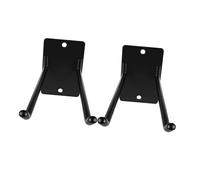 Lurrose Supporto da Parete per Attrezzi da Giardino 2 Pezzi Portautensili da Garage in Metallo Nero Porta Scope e Rastrelli per Organizzatore Spazio Verticale in Garage e Capanno