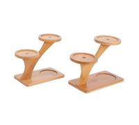 Lurrose Supporto per Piante a Scala in bambù Resistente da Interno, Mensola Angolare Portavasi per Finestra, Set 2 Pezzi per Esposizione Piante e Decorazione Casa Ufficio