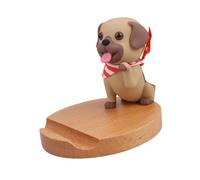 Lurrose Supporto per Smartphone in Legno a Forma di Cane con Base in PC per Tablet e Telefonini da Tavolo, Protegge da Graffi e Rispetta L'ambiente