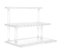 Lurrose Supporto Porta Posate Acrilico Trasparente 24 Slot Multifunzionale per Penne Utensili e Cancelleria da Scrivania, Organizzatore Robusto per Ufficio e Cucina, Espositore