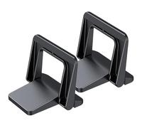 Lurrose Supporto Portatile per Laptop 2 Pezzi in PC Nero, Base di Raffreddamento Ergonomica Regolabile per Scrivania, Pieghevole e Adatto a Ufficio e Studio