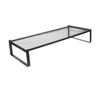 Lurrose Supporto Rialzo Moderno in Ferro Nero Design Smontabile e Salvaspazio per Organizzare Lo Spazio di Lavoro per Monitor da Scrivania per Ufficio