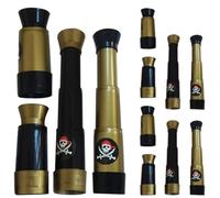 Lurrose Telescopio Monoculare per Visione Chiara Pirata 12 Pezzi Giocattolo in Plastico per Esplorazione della Natura e Giochi a Tema Pirati