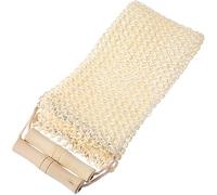 Lurrose Telo Esfoliante Per Doccia Con Manico in Fibra Naturale Panno Per Lavaggio Schiena Doppio Lato Attrezzo Per Bagno Pratico Leggero Accessorio Per Pulizia Profonda Della Pelle