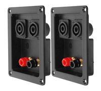 Lurrose Terminale per Casse Acustiche 2 Pezzi Connettore per Altoparlanti Subwoofer Morsettiera per Scatola Altoparlante Cablaggio Rapido per Eventi Live e Spettacoli Teatrali