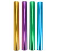 Lurrose Testimone Staffetta Bastoni da Corsa in Lega di Alluminio 4 Pezzi Bastoncini Colorati per Allenamento Sportivo e Competizione Scolastica, Adatti a Ragazzo Ragazza e Adulti (30 X