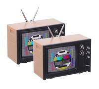 Lurrose Tiny Tv: Miniatura per casa delle bambole in scala 1:12, televisione per centro di intrattenimento - Mobili in microminiatura per scene fai da te per casa delle bambole