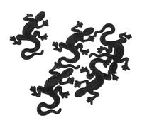 Lurrose Toppe Termoadesive a Forma di Geco 5 Pezzi per Vestiti e Cappelli, Applique Ricamate Multifunzione Resistenti All’usura per Rammendi e Decorazioni di Abbigliamento, Borse e Scarpe