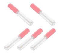 Lurrose Tubetti Vuoti per Mascara da 10ml in Plastico Rosa, Confezione da 5 Pezzi, Resistente e Preciso per Trucco Fai-da-te a Casa in Ufficio