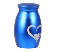 Lurrose Urna Commemorativa in Acciaio Inossidabile per Animali Domestici con Motivo a Cuore Coperchio a Vite Apribile Contenitore Leggero per Ceneri Cremate Urna Cineraria Dignitosa