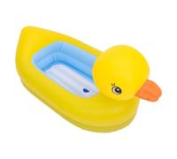 Lurrose Vasca da Bagno Gonfiabile per Ragazzo Ragazza e Piccoli, Design Ergonomico a Forma di Papera, in Pvc Spesso, Portatile per Casa e Viaggio, Modalità Seduta e Sdraiata