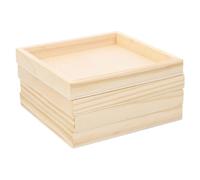 Lurrose Vassoio in Legno Khaki Organizer Sicuro per Blocchi da Costruzione 4 Pezzi 9 Scomparti Accessorio Pratico per Puzzle 3d per Giochi di Costruzione