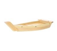 Lurrose Vassoio per Sushi in Legno Forma Barca Stile Giapponese, Piatto Snack Decorativo per Servire a Casa o Feste Speciali, Dimensione