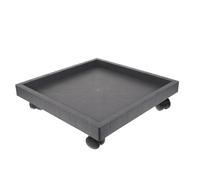 Lurrose Vassoio Portavaso con Ruote in Resina Pp Resistente e Facile da Spostare, Supporto per Piante per Giardino e Terrazzo, Protegge Pavimento Dall'abrasione