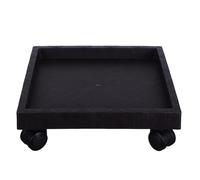 Lurrose Vassoio Quadrato per Fioriere Ruote in Plastica Spessa, Porta Piante Mobile per Balconi e Interni, Sottovaso Rettangolare Protettivo per Pavimenti