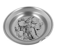 Lurrose Vassoio Retrò in Latta 20 CM Tondo Piatto da Snack Multifunzionale per Dessert e Frutta Accessorio per Feste e Uso Domestico Contenitore Robusto per Campeggio e Buffet