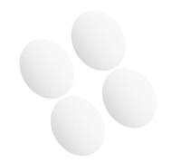 Lurrose Vassoio Rotondo a Specchio in Acrilico Argento 15 CM 4 Pezzi, Centrotavola per Matrimonio e Festa, Portacandele Impilabile e Facile da Pulire
