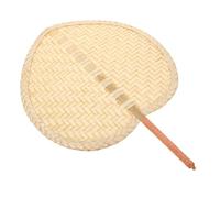 Lurrose Ventaglio Estivo in bambù Intrecciato Fatto a Mano, Ventilatore Portatile Leggero e Naturale per Feste, Danza e Uso Quotidiano, Ventilatore Manuale Rustico per Adulti