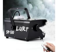LURT Mini macchina del fumo da 500 W con telecomando wireless e modalità automatica portatile per feste, all'aperto, Halloween, matrimoni, palcoscenico, effetto, interni, discoteca e disinfezione