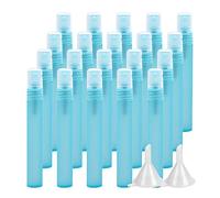LusDoly 100 Pezzi 10ml Glassato Blu plastica flacone spray per nebulizzazione Spruzzatori d'Acqua per Cosmetica Acqua Profumo Alcol da Viaggio Riempibile