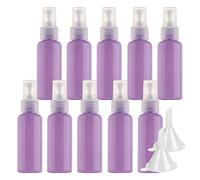 LusDoly 100 Pezzi 50ml Viola plastica flacone spray Con Sprayer Mini Flacone Spray Portatile Riutilizzabile per Nebbia, Bottiglia di Profumo, Cosmetica, Viaggio
