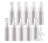 LusDoly 20 Pezzi 50ml Bianco plastica flacone spray Con Sprayer Mini Flacone Spray Portatile Riutilizzabile per Nebbia, Bottiglia di Profumo, Cosmetica, Viaggio