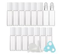 LusDoly 20 Pezzi Trasparente Bottiglia da 5 ml Roll On Vuoto Oli Essenziali Bottiglie in Vetro, Bottiglie Flaconcini Vuoti Per Oli Essenziali, Profumi, Liquidi
