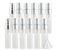 LusDoly 24 Pezzi 5ml Glassato Trasparente Vetro flacone con Argent spray Perfume Porta Profumo in Vetro Piccolo Flacone Spray per Nebbia Portatile, Bottiglia di Profumo, Cosmetica, Viaggio