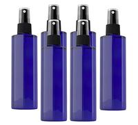 LusDoly 6 Pezzi 200ml Blu plastica flacone spray Con Sprayer Nero ideale per nebulizzazione Spruzzatori d'Acqua per Pulizia, Giardinaggio, Stiratura, Cura dei Capelli