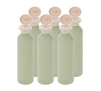 LusDoly 6 Pezzi 260ml flaconi vuoti da Verde in plastica da viaggio spremere la bottiglia di lozione, ricaricabili, per lozione e shampoo Cosmetica Bottiglie Flaconi