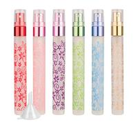 LusDoly 6 Pezzi Misto 10ml Vetro flacone spray Porta Profumo in Vetro Atomizzatore Profumo Mini Boccetta Profumo Profumo Portatile Ricaricabile