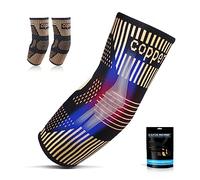 Lusenone 2 Pezzi Rame Tutore Epicondilite Gomito, Compressione Gomitiere Palestra per Uomo/Donna, Gomitiera per Epicondilite, Tendinite, Gomito del Tennista/Golfista, Sport, Bodybuilding,