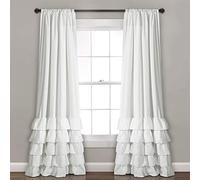 Lush Decor Allison - Coppia di tende a pannello con volant, 274 cm di lunghezza x 101 cm di larghezza