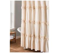 Lush Decor Avorio Darla-Tenda da Doccia con Motivo Floreale, 72x72 cm, Colore, Poliestere Cotone, 183 x 183CMS