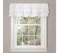 Lush Decor Belle Valance - Tenda singola in stile vintage chic, 213,4 x 45,7 cm, colore: Bianco