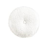 Lush Decor Button Soft Sherpa cuscino rotondo decorativo, 38,1 cm rotondo, bianco