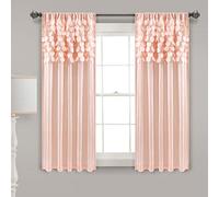 Lush Decor, Circle Dream, Set di tende da finestra per soggiorno, sala da pranzo, camera da letto (1 paio), 137 cm di larghezza x 160 cm di altezza, colore rosa cipria