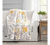 Lush Decor Coperta Aprile, 152,4 x 127 cm, giallo e grigio