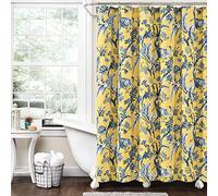 Lush Decor Dolores - Tenda da doccia, 183 x 183 cm, colore: Giallo