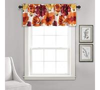 Lush Decor Leah, mantovana filtrante per la luce floreale, 132,1 cm di larghezza x 45,7 cm di lunghezza, rosso e arancione, tenda floreale - decorazione primaverile - fiori colorati in fiore -